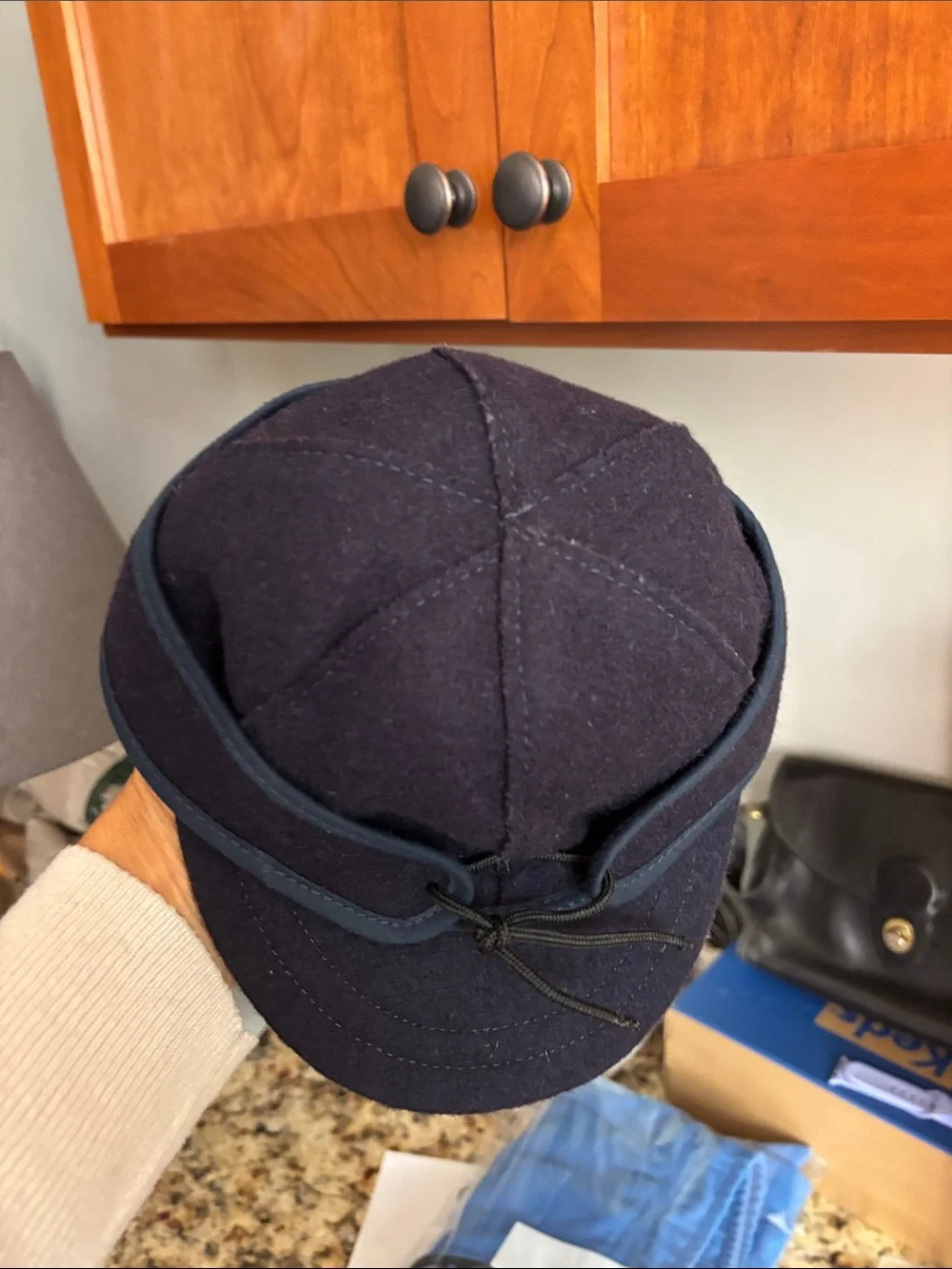 Lil Stormy Kramer Navy Toddler Hat Wool/Cotton Hat Size Large Child